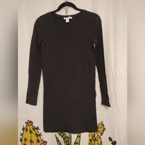 Forever 21 Long Sleeve Short Black Dress